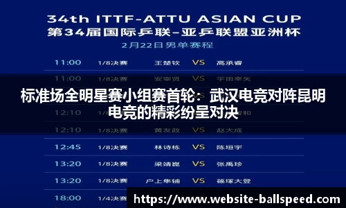 标准场全明星赛小组赛首轮：武汉电竞对阵昆明电竞的精彩纷呈对决